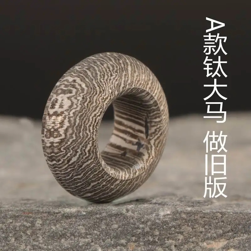 Titanium Alloy+Zirconium AlloyTitanium Damascus Umbrella Rope Pendant Knife Pendant Necklace Pendant Bracelet Pendant Rope Bead