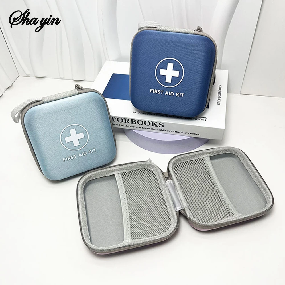 EVA hard shell medical supplies storage bag, travel essential first aid kit, home care supplies storage box