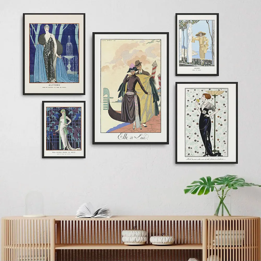 Vintage George Barbier Poster Canvas Print Painting Wall Art Bedroom Study Studio Living Room Home Decor