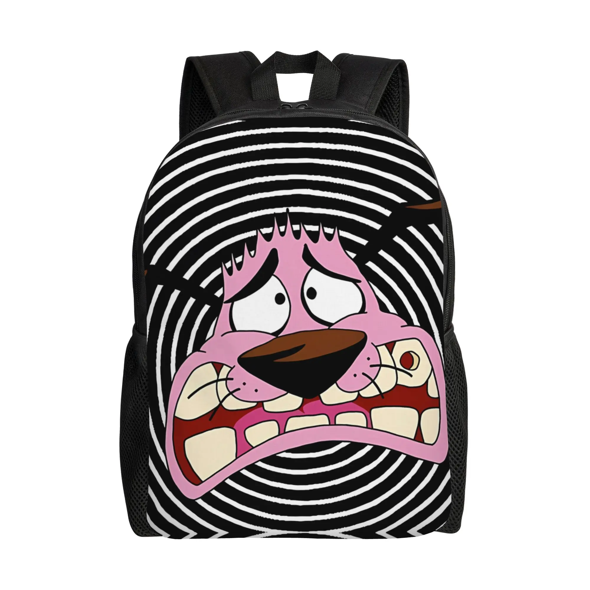 

Courage retro cartoon dog Backpack Men Sporty Daily mochila Large Capacity Laptop Bag Back To School Season