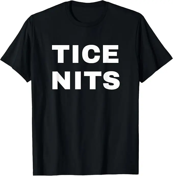 Naughty Pun TICE Nits T-Shirt, Y2k mit dem Aufdruck „Naughty“ und lustigen grafischen Buchstaben, Humorvolles Kurzarm-Shirt aus weicher Baumwolle – Detail 13