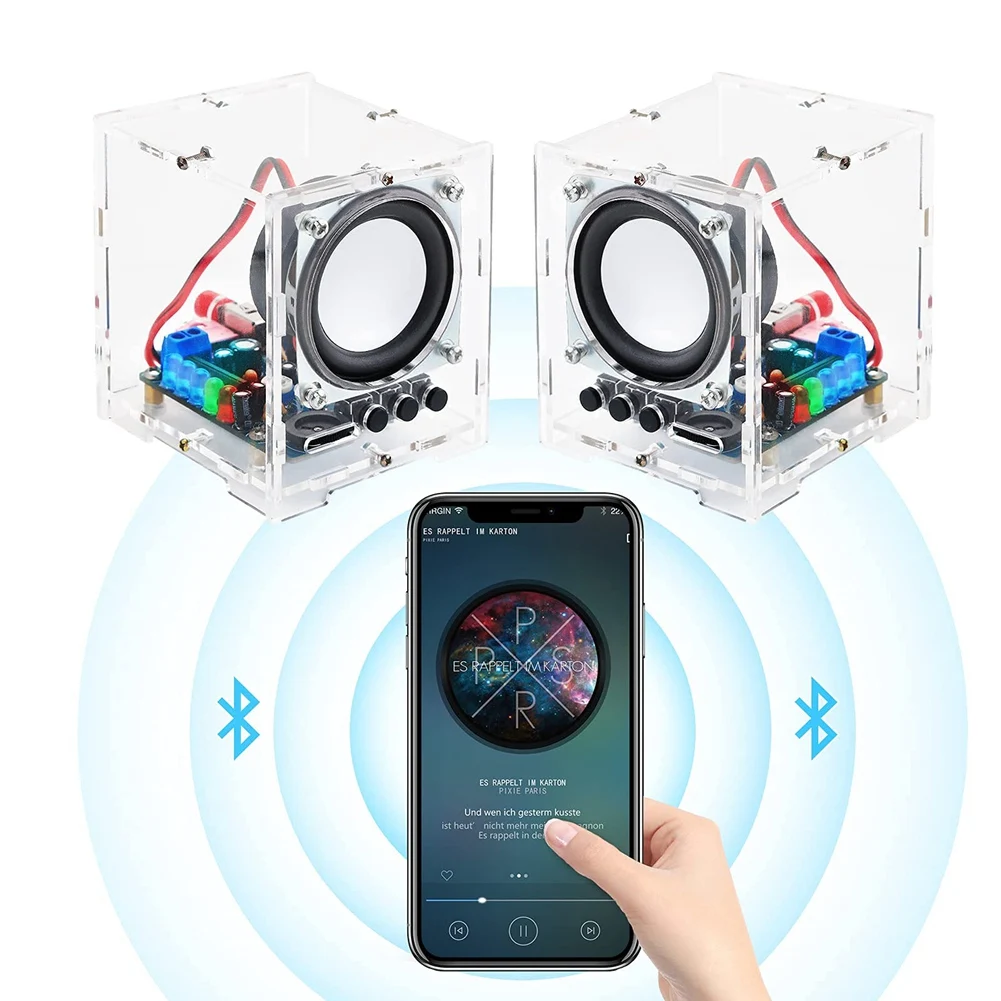 B29C-DIY Bluetooth Speaker Kit Portable Soldering Project Speaker Kit Audio Box For Adults Teenager Teaching And Learning