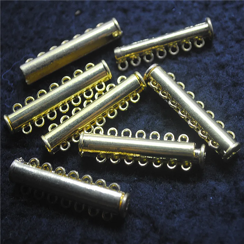 7PCS Golden Connectors Jewelry Findings Size 38X11MM DIY Jewelry Components New Metal Could Be Open Parts