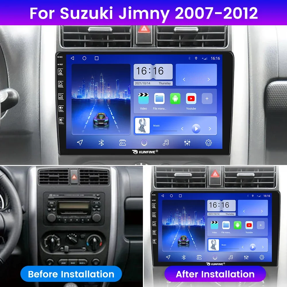 Android Car Radio For Suzuki Jimny 2007-2012 Car Stereo 2Din Octa Core GPS Navigation Player IPS Screen Carplay Android Auto