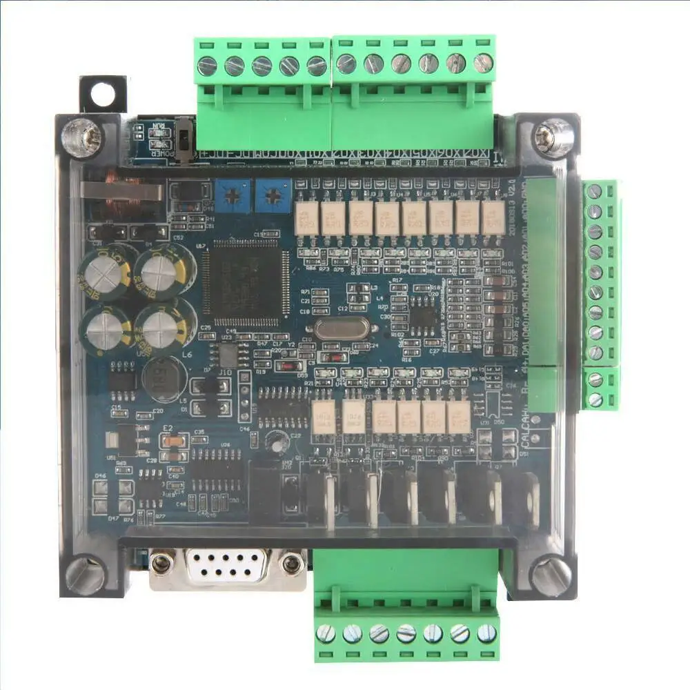 

PLC Industrial Control Board FX3U-14MT Analog 6AD+2DA 24V 1A Transistor Output F