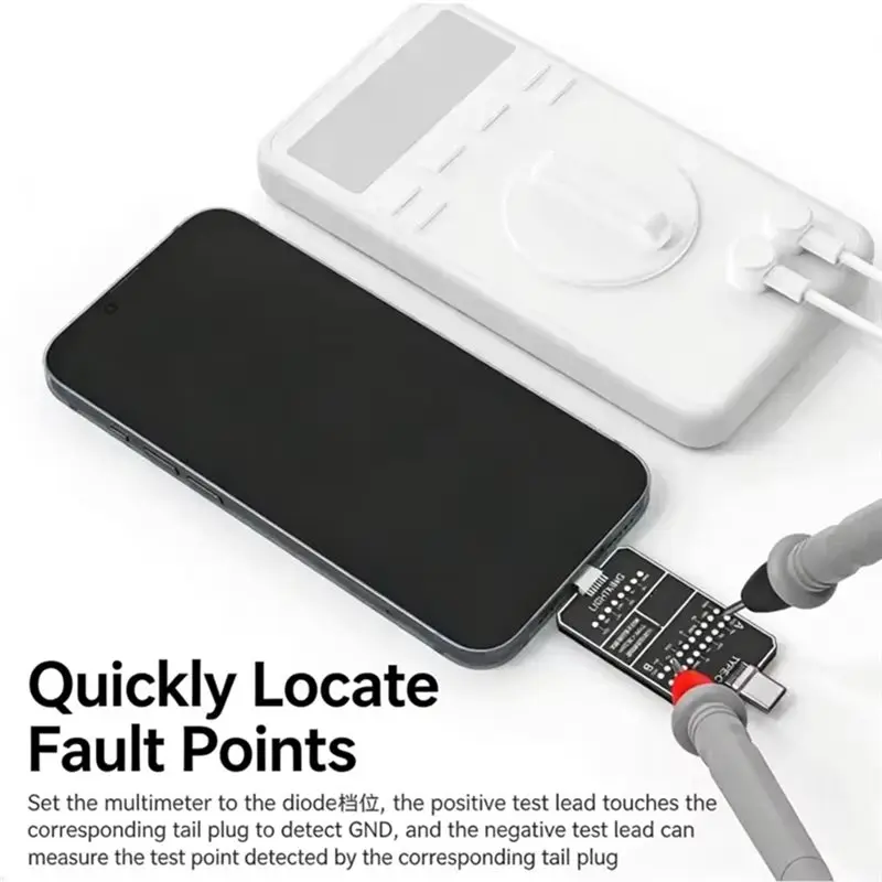A53M-Type-C To Lightning Tail Plug Test Board DNDP Detection Charging Adapter For Lightning Port Repair Diagnostic