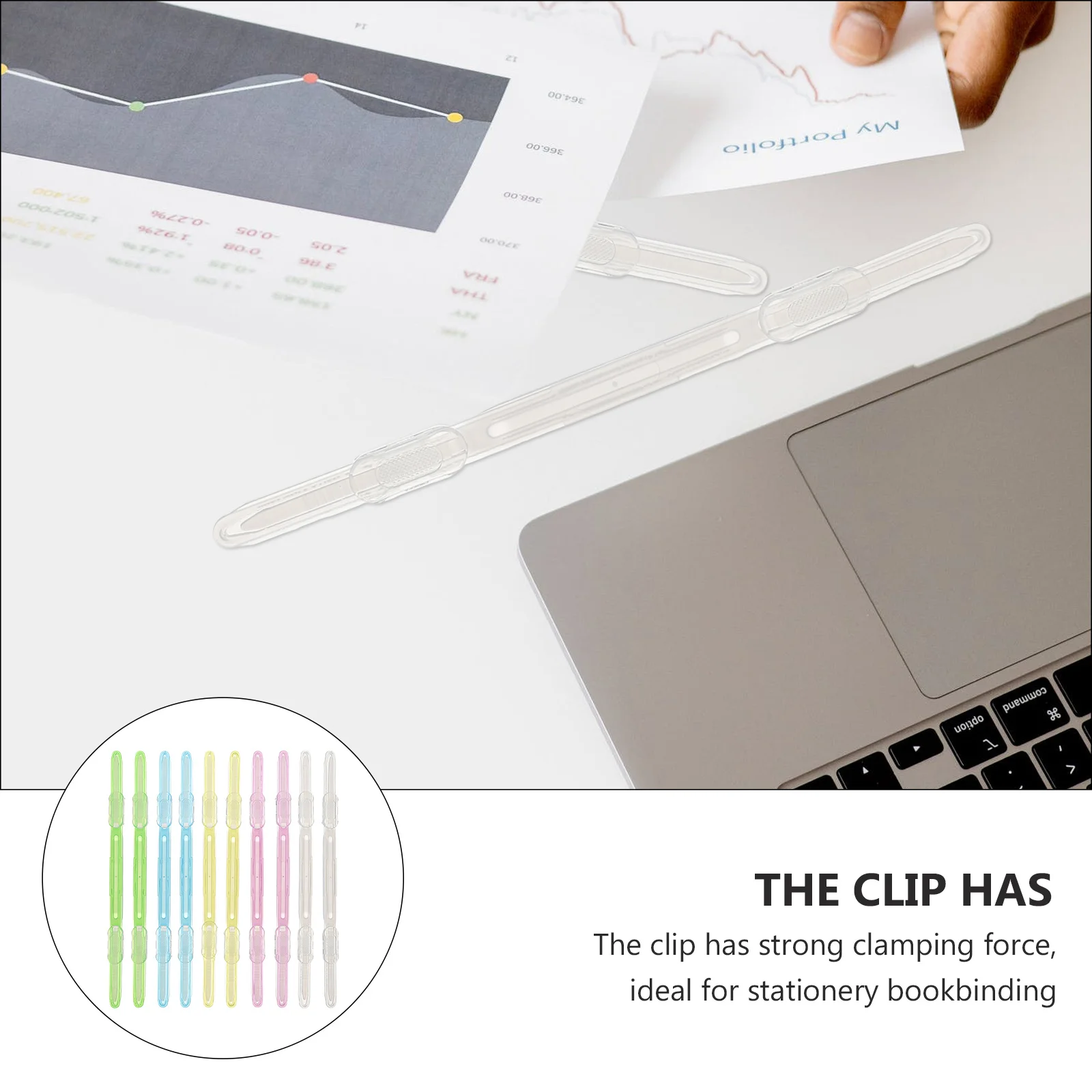 20 шт., пластиковые зажимы для папок, переплетные застежки для документов, школьные и офисные канцелярские принадлежности, инструмент для обрезки вкладышей