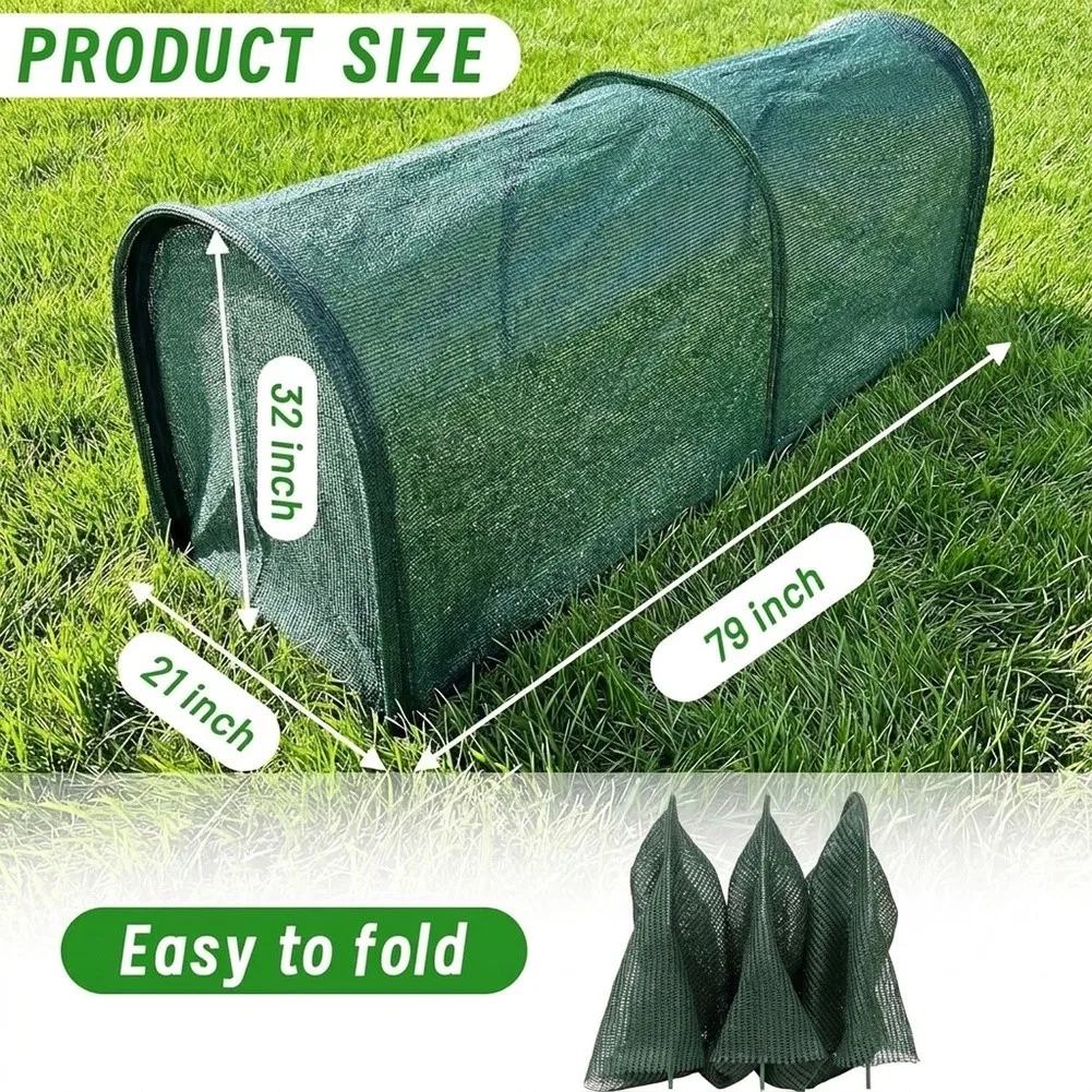 79inch Portable Chicken Runs For Yard For Small Animals Outdoor Gardening Net Foldable Chicken Tunnels