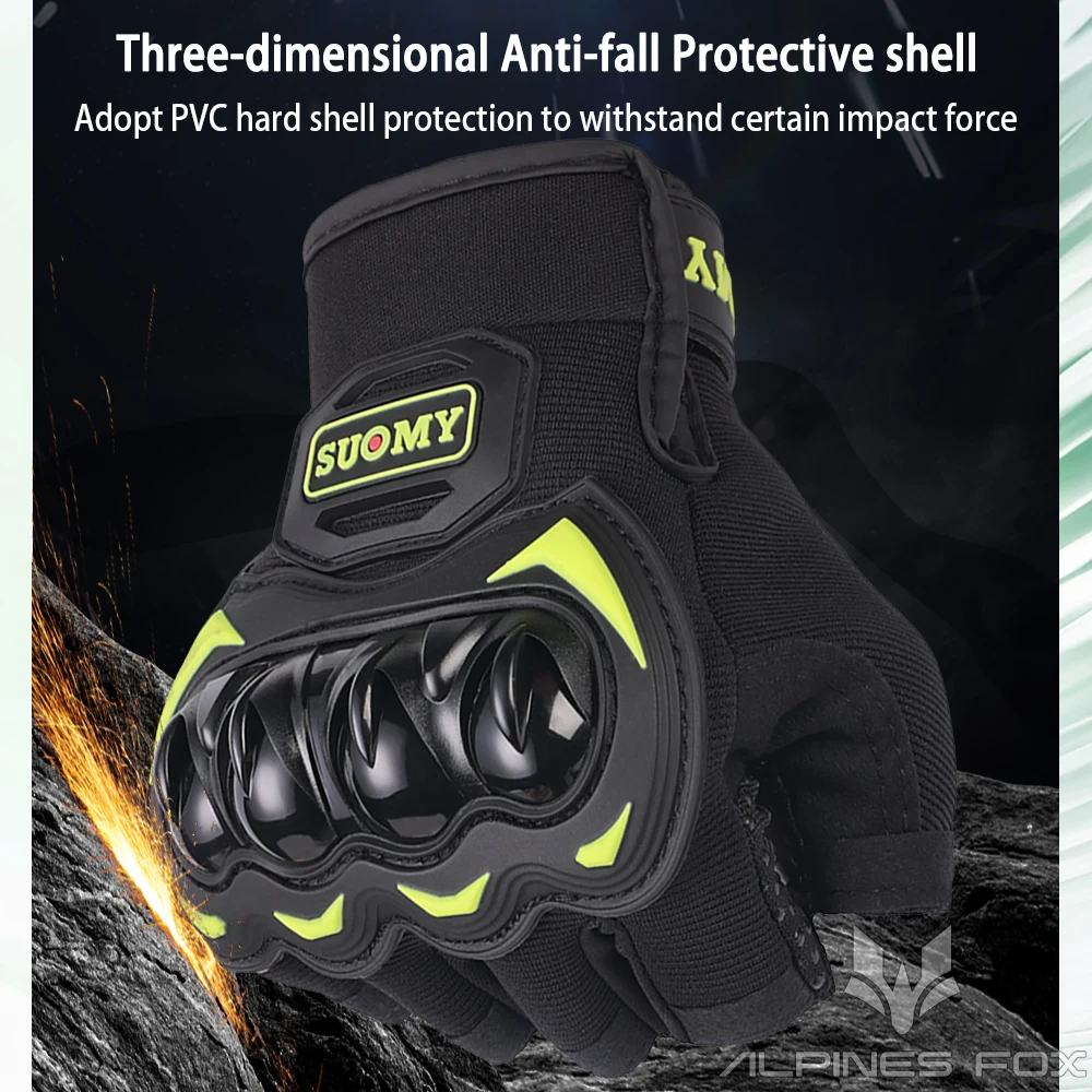 SUOMY Summer New Motorcycle Gloves Men Women Half Finger Breathable Anti-shock Sport Mittens ATV MTB Cycling Gloves