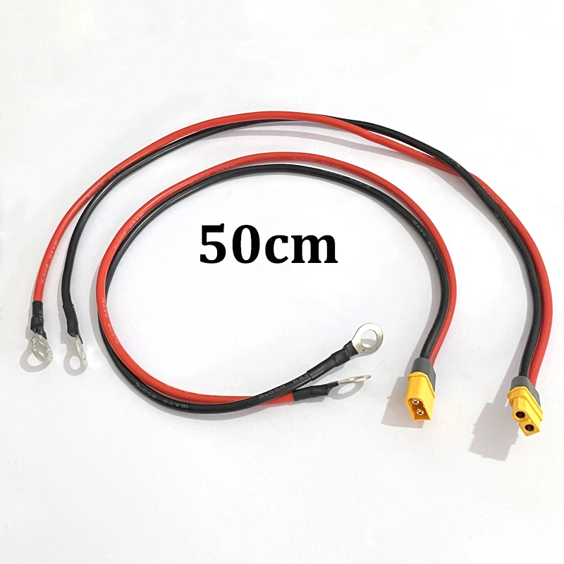 XT60 Stecker und Buchse - 8mm O-Ring-Anschluss 50cm AWG12 Weiches Silikonkabel für RC FPV UAV Lithium-Batterie ESC Ladetest – Detail 4