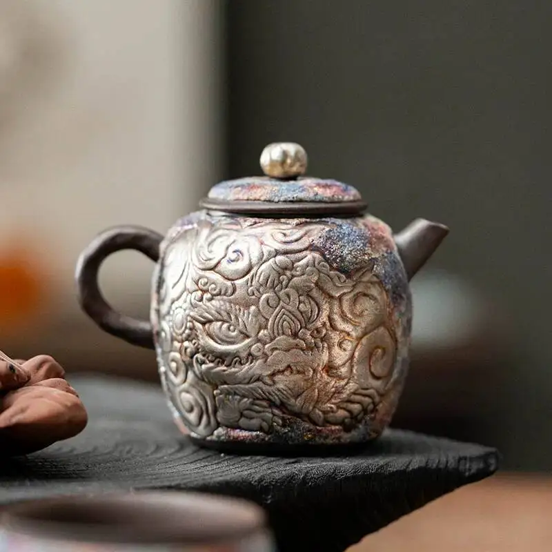 Manshan Xingshi Silver Plated Teapot Home Use High End Brewing Pot Chinese Kung Fu Tea Set Elders Gift For Leaders