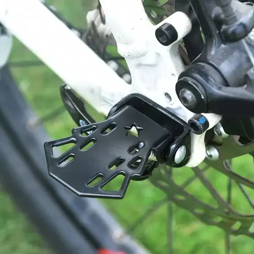 Imagen 1 del producto Reposapiés para asiento trasero de montaña, pedales de bicicleta montados en la rueda trasera, estribo plegable, accesorios de ciclismo, pedales antideslizantes, 2 uds.