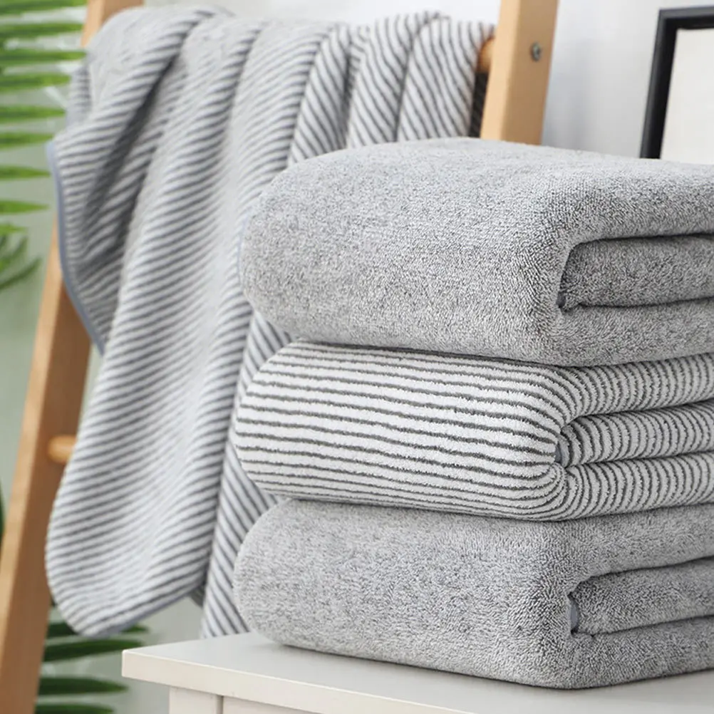 

1Pcs Coral Fleece Bamboo Fiber Bath Towel Thickened High Density Absorbent Comfortable for Bathroom Beach Hotel Sauna Use