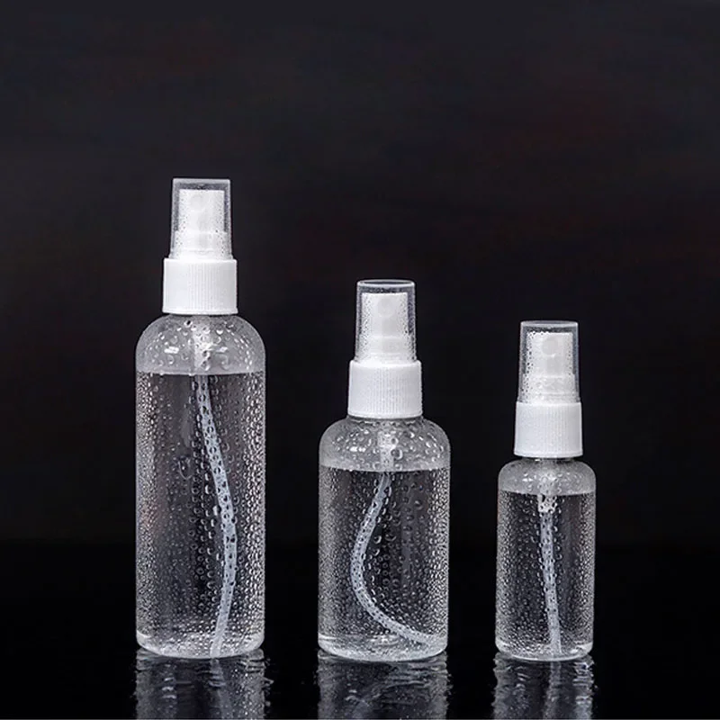 30/50/100ml Refillable Bottles Travel Transparent Plastic Perfume Atomizer Empty Small Spray Bottle Toxic Free Safe Dropship