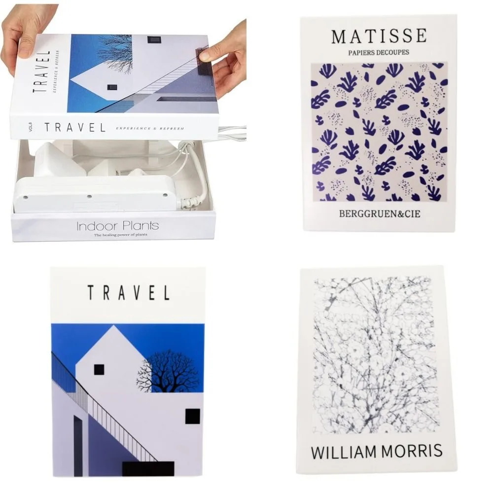 Multipurpose Book Shaped Cord Organizer Wire Organizer Large Capacity Cable Management Box Creative To Conceal Power Strip