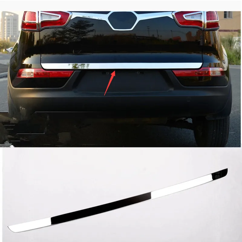 FOR 2011 2012 2014 2015 KIA SPORTAGER accessories made of high quality stainless steel trunk Sportager trunk lid trim decorati