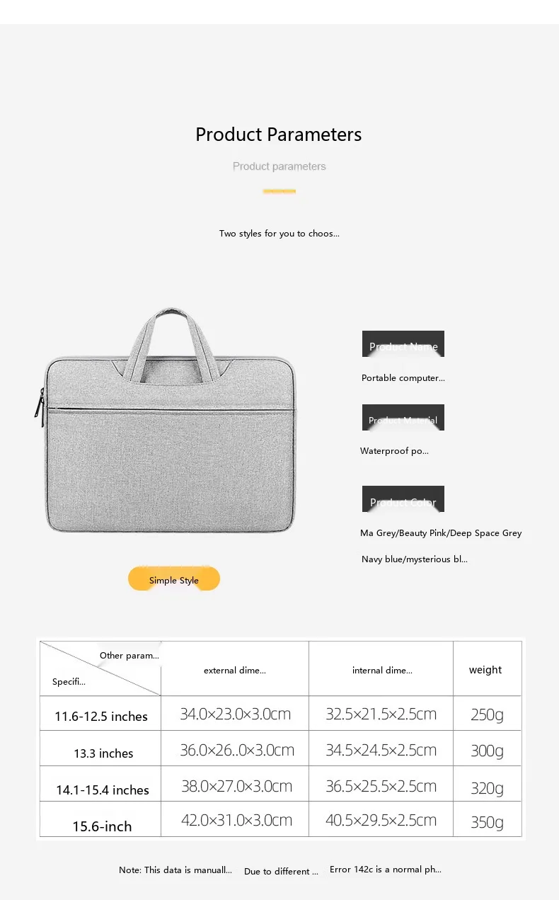 Praktische Laptop-Tragetasche 11,6-15,6 Zoll Wasserdichte Oxford-Handtasche für den täglichen Notebook-Gebrauch – Detail 1
