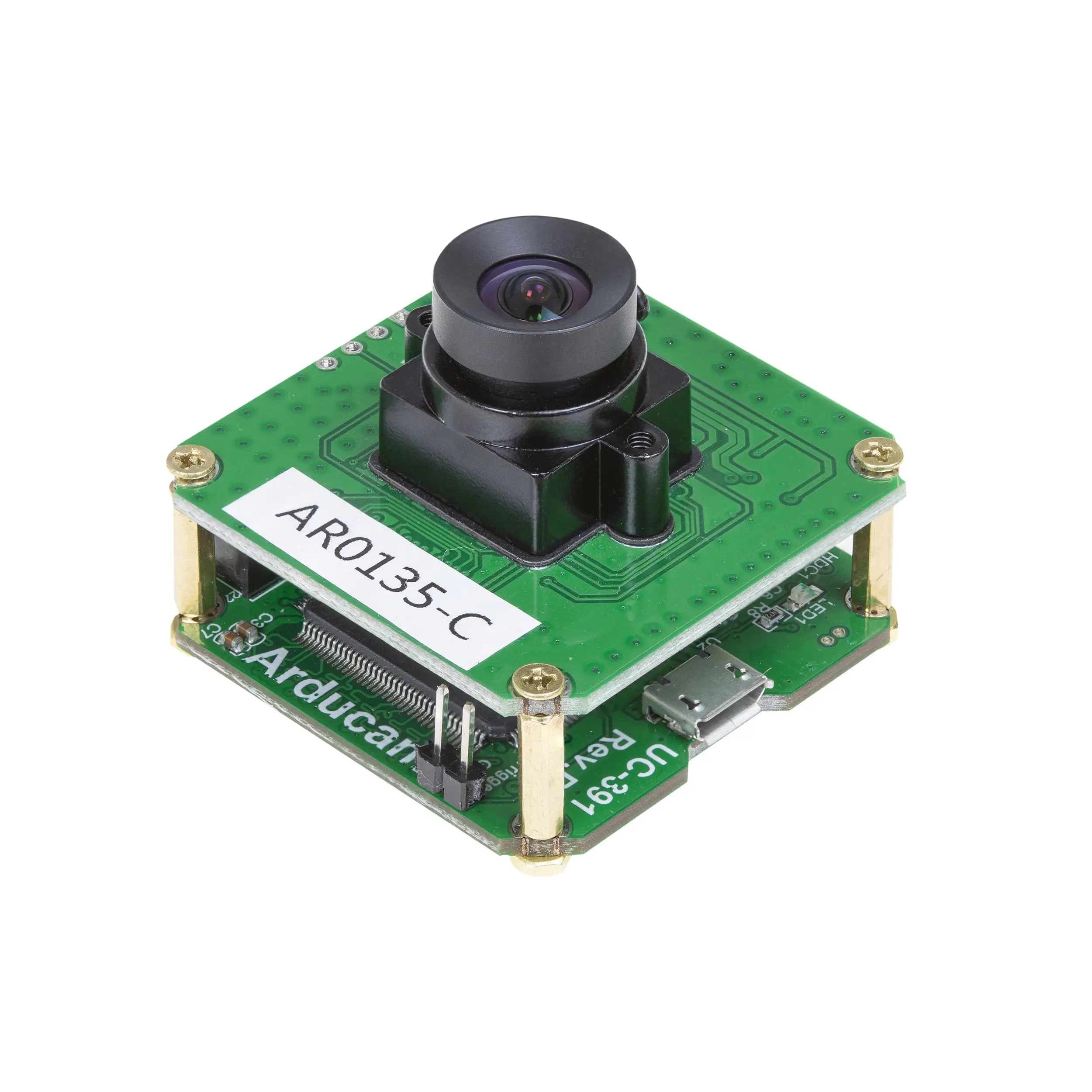 Arducam 1.2MP Global Shutter USB Camera Evaluation Kit - CMOS AR0135 1/3-Inch Color Camera Module with USB2 Camera Shield