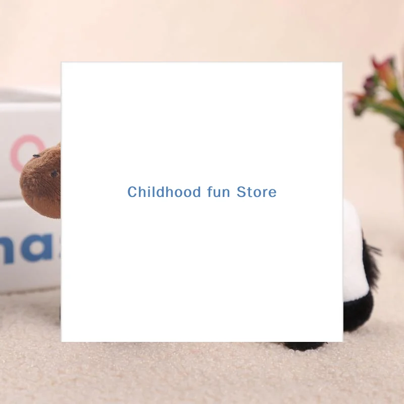 1 pçs dos desenhos animados pônei pingente de pelúcia animal cavalo brinquedo chaveiro mochila ornamentos pendurado decoração