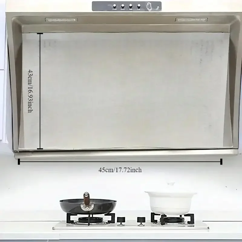 Heavy-Duty Range Hood Filters - Oil-Absorbing Mesh Covers for Kitchen Ventilation, Easy Install