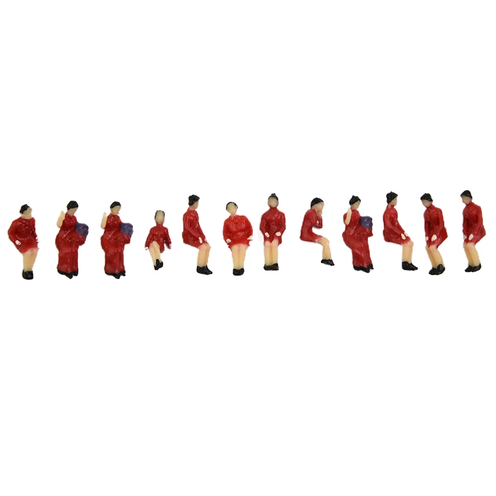 90Pcs 1:87 HO Scale ALL Seated People Sitting Figures Passengers Different Poses DIY Character Mixed Color Pose Kids Toys