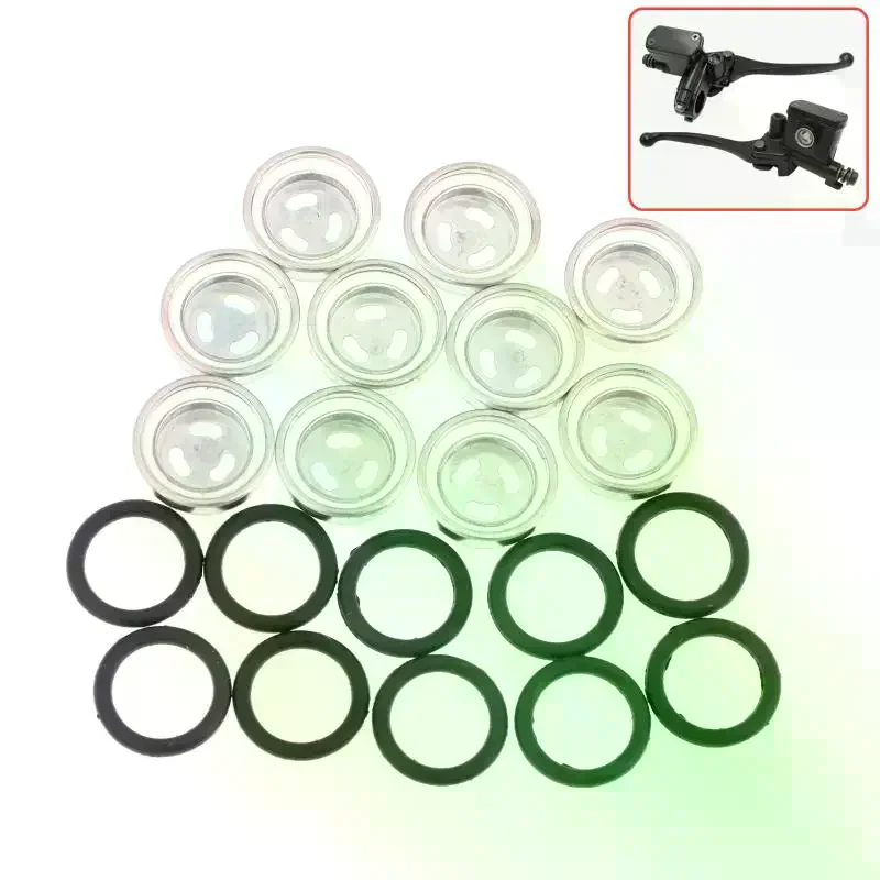 10Pcs Brake Master Cylinder Sight Glass With O Ring Motorcycle Brake Master Cylinder Window For Motorcycle ATV