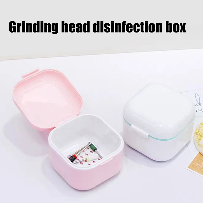 Nail Art Drill Bits Grinding Head Sterilizer Disinfection Box Nail Tool Cleaning Box Manicure Storage Case Clipper Accessories