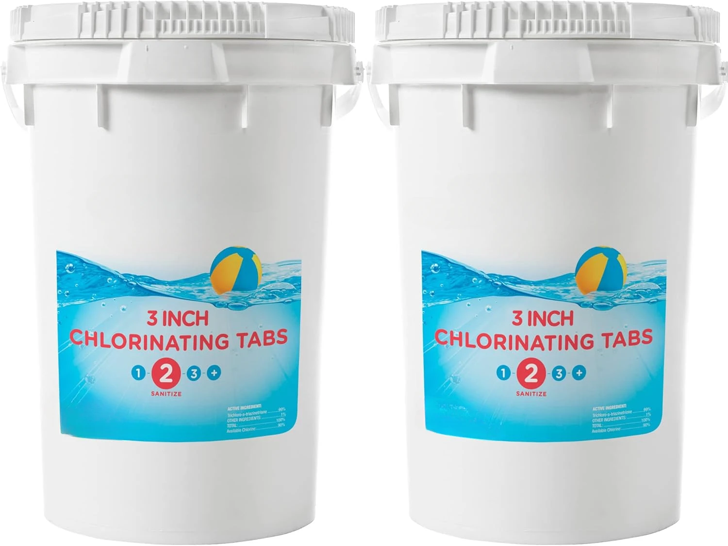 3 Inch Stabilized Chlorine Tablets | Pro-Grade Pool Sanitizer, Long Lasting, Slow Dissolving, 99% Pure Tri-Chlor