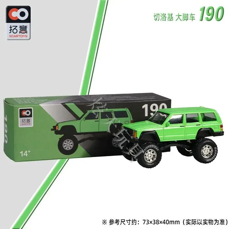 Xcartoys 1/64 Model Samochodu ze Stopu JEEP Cherokee Miniaturowy Pojazd Terenowy Big Foot Ozdoba Samochodowa
