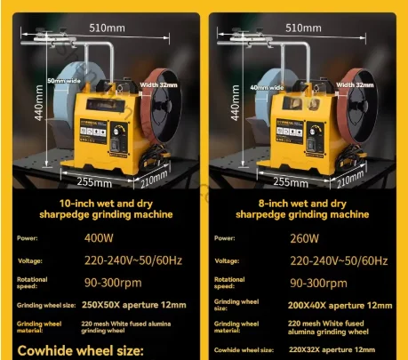 Electric Water-cooled Speed-regulating Knife Sharpener Grinding Wheel Machine Desktop Grinding Machine