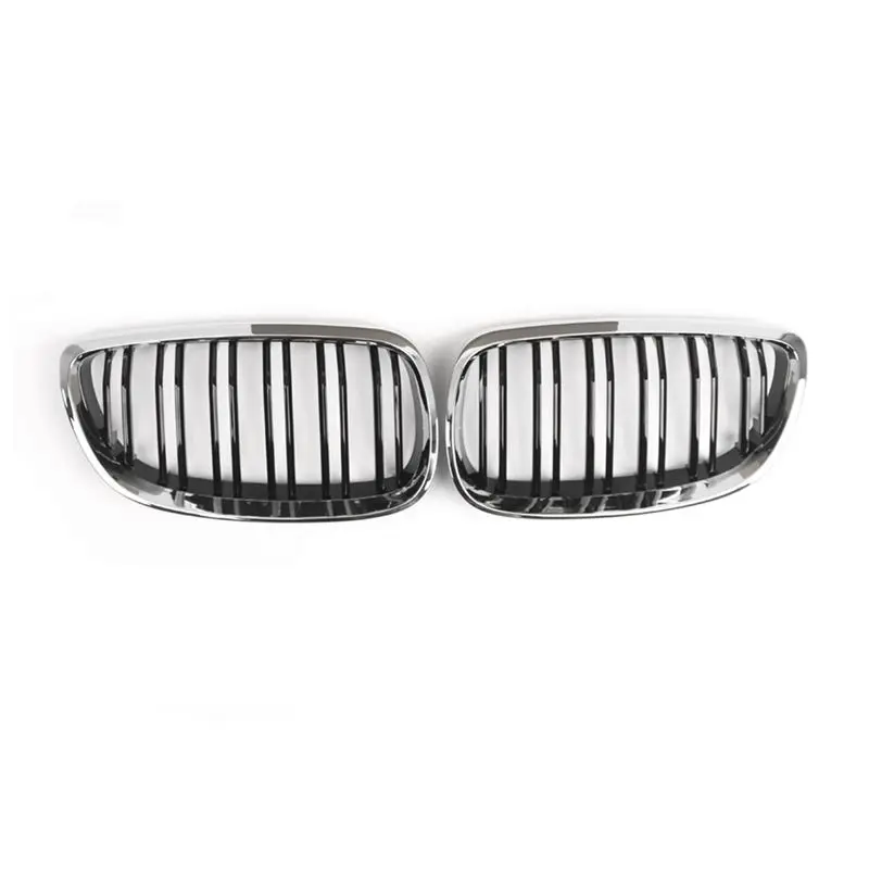 

ABTU-Dual Slat Front Kidney Grille Racing Style For BMW 3 Series E92 E93 Coupe 2006-2010 Gloss Black+ Chrome 51137157277