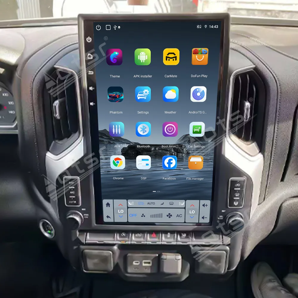 17 inch auto carplay For Chevrolet Silverado 2019 - 2023 Car Android 13 Radio Multimedia Player GPS navigation screen Head Unit