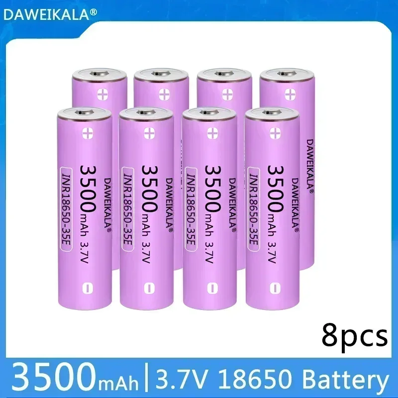 For 3.7V 18650 3500mAh Battery INR18650 35E 30A Rechargeable Li-ion Battery Replacement Exteral Battery