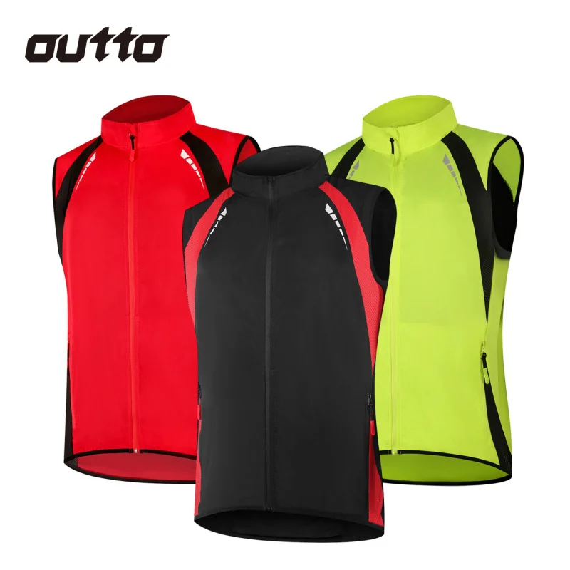 

Трансграничный мужской ветрозащитный непромокаемый дышащий велосипедный трикотаж без рукавов, спортивный жилет для бега # 19-В8