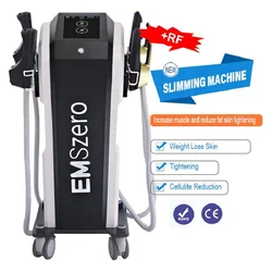 4 handles electric smart fitness abdominal trainer 14 tesla rf belly fat dissolving muscle stimulator machine