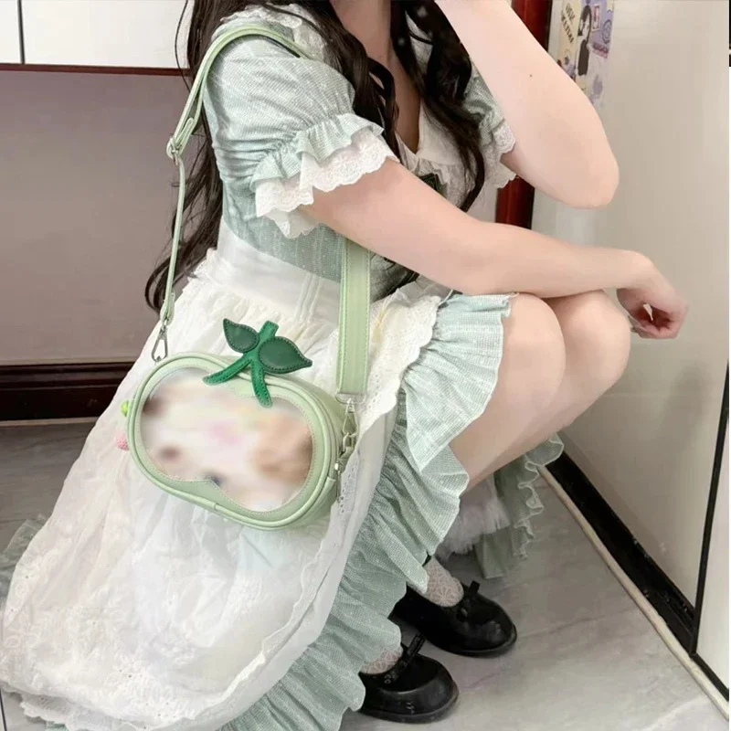 

Fashionable Personalized Itabag Sweet Cute Apple-shaped Tote Bags Hot Seller Versatile Transparent Large Capacity Crossbody Bags