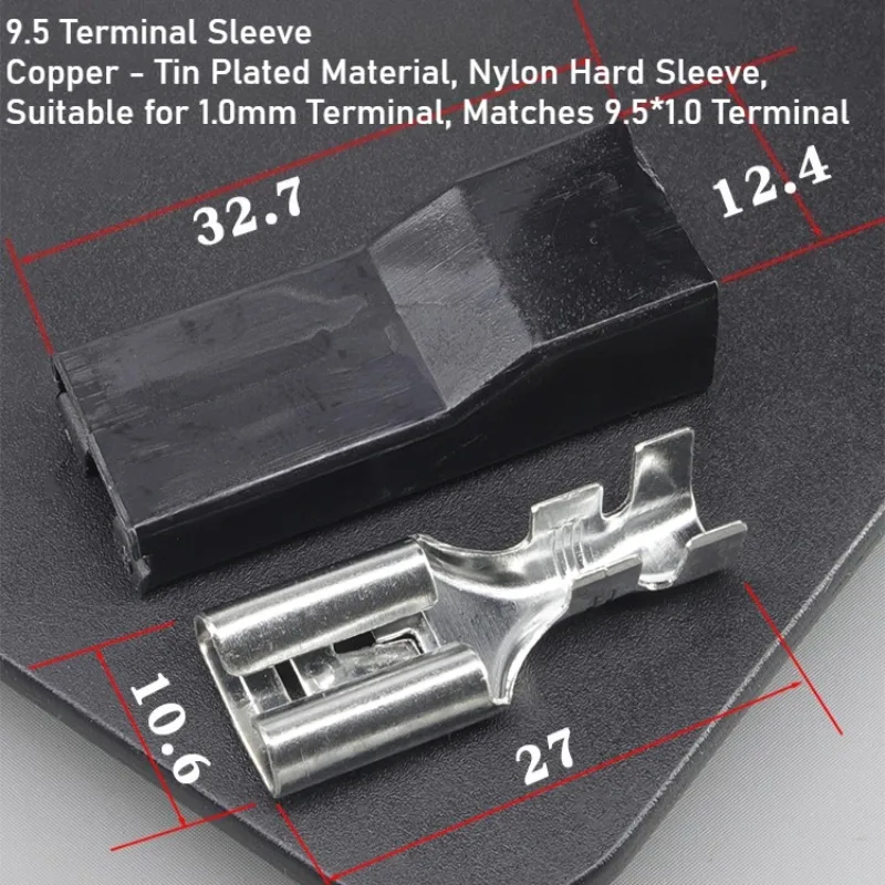 50PCS 5.2 커넥터, 플러그 스프링 냉간 압착 터미널 구리 와이어 이어 5.2 플러그 커넥터 터미널 와이어 커넥터