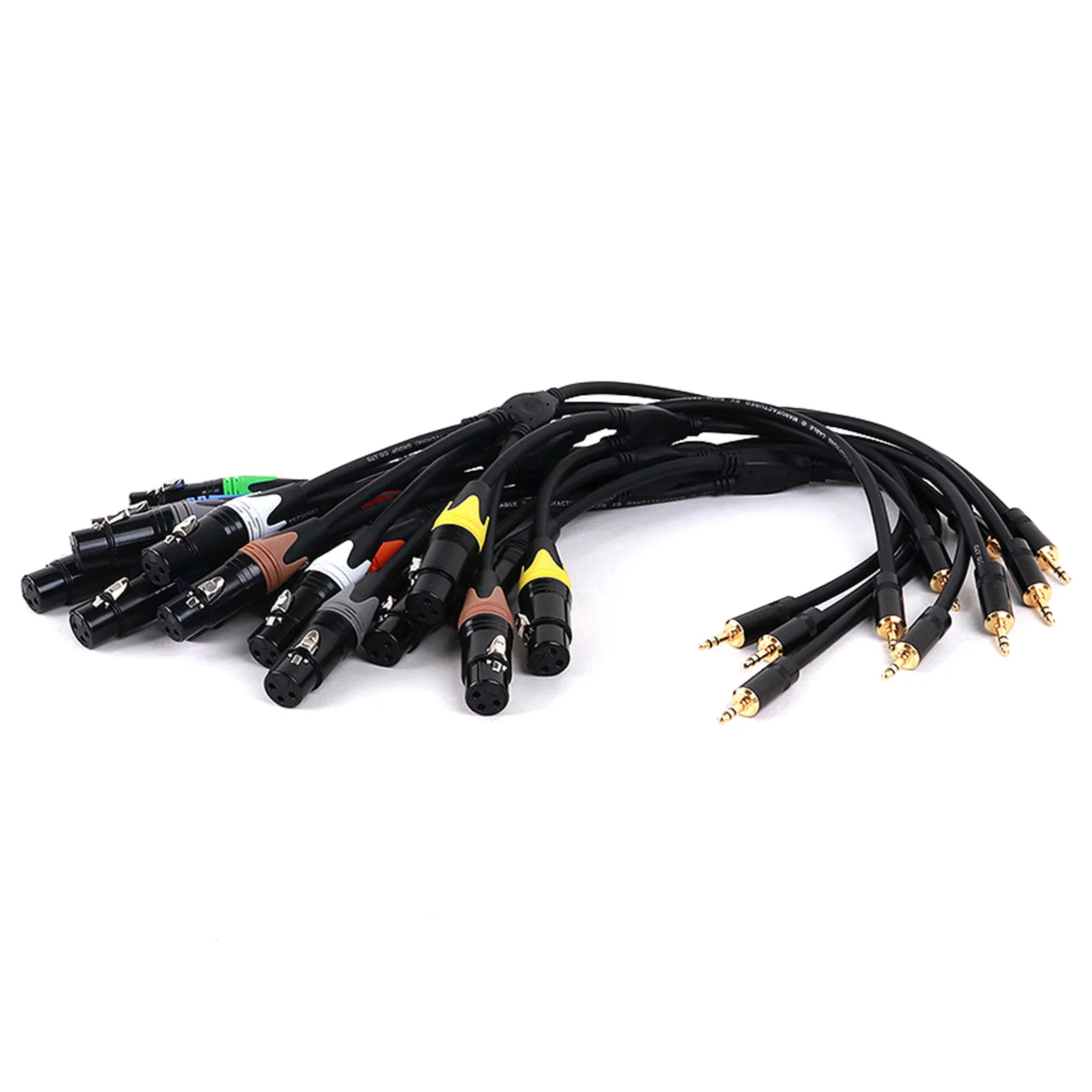 3Pin Female/Male XLR to 1/8(3.5mm) TRS Jack Unbalanced Microphone Cable Mic Cord for Dynamic Microphone 0.3m 0.5m