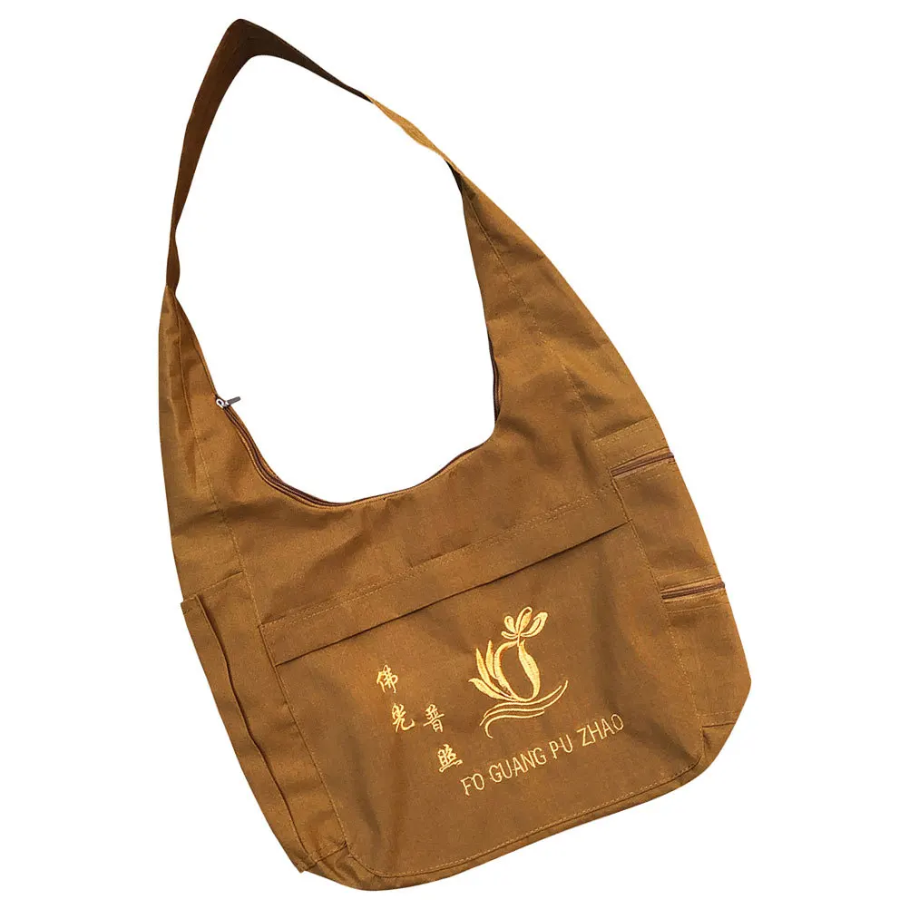 Sling Scriptures Pouch Monk Bag Large Capacity Crossbody Storage Organizer Pouch Daily Use Jewelry Sundries Container Gift