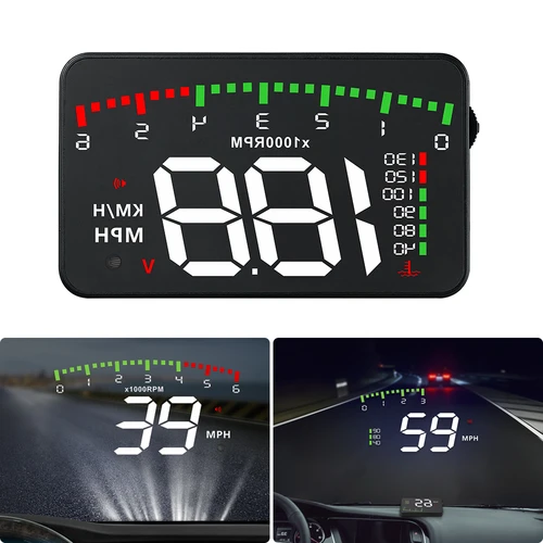 A900 Auto Hud Display proyector de coche alarma EOBD OBD2 Head Up Display rpm velocímetro parabrisas accesorios electrónicos para coche