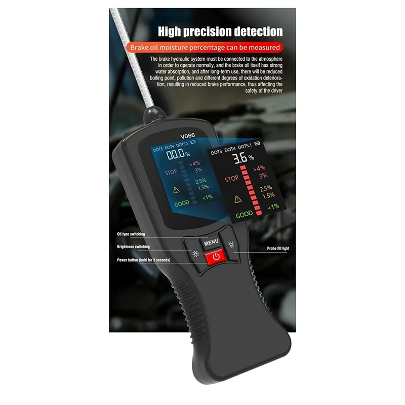 Brake Oil Detection Brake Digital Display Diagnosis Of Automotive Brake Fluid Moisture Content Tester