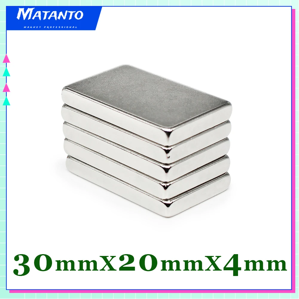 

1~20PCS 30x20x10 30x20x5 30x20x4 30x20x3 30x20x2mm Block strong magnet Neodymium Magnet Powerful Rare Earth Permanent Magnets