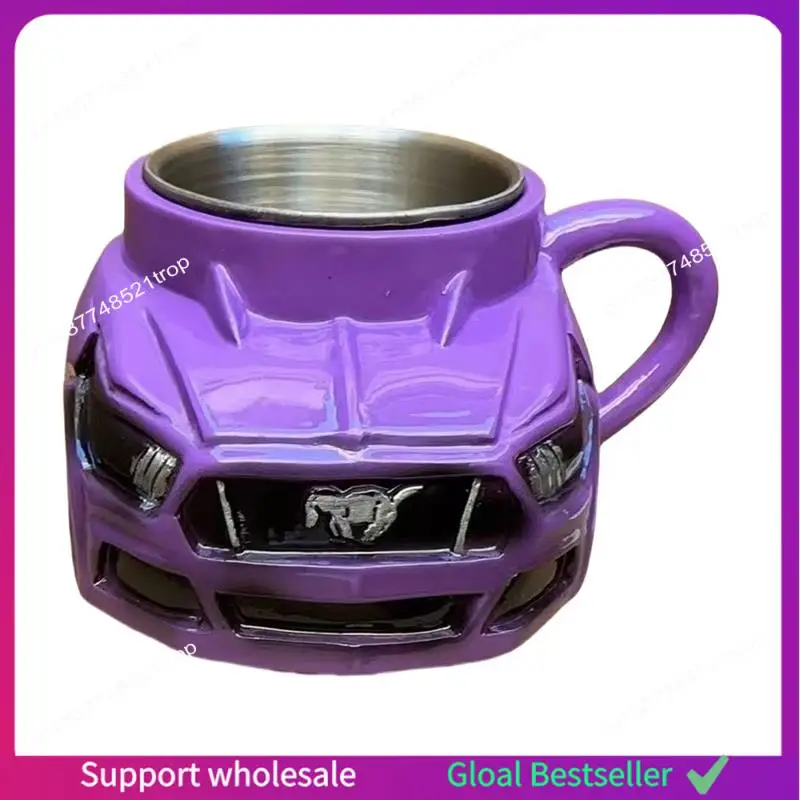 A38M Car Shaped Coffee Mug Interesting Coffee Cup Funny Tea Cup Novelty Drinkware Handcrafted Coffee For Men Car Lovers Purple