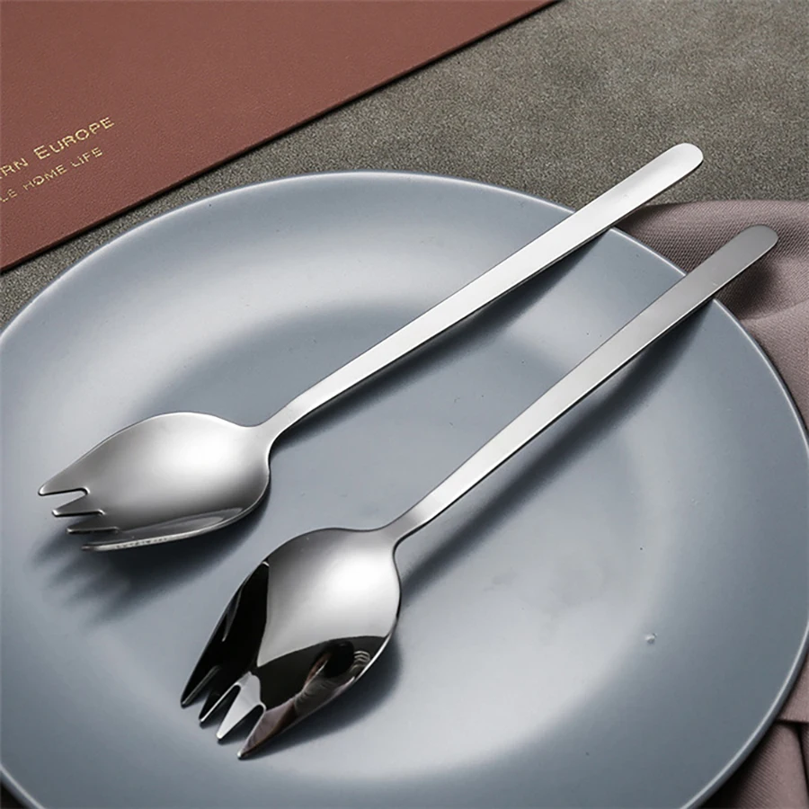 12pcs Premium Stainless Steel Dinner Fork Soup Spoon Cutlery Set,Portable Salad Soup Spoon with Fork,Mirror Polished Cutlery Set