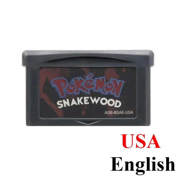 Pokémon GBA Spielkassette FireRed LeafGreen Ruby Sapphire Emerald Snakewood Clover für GBA SP Retro-RPG-Spielesammlung Geschenk