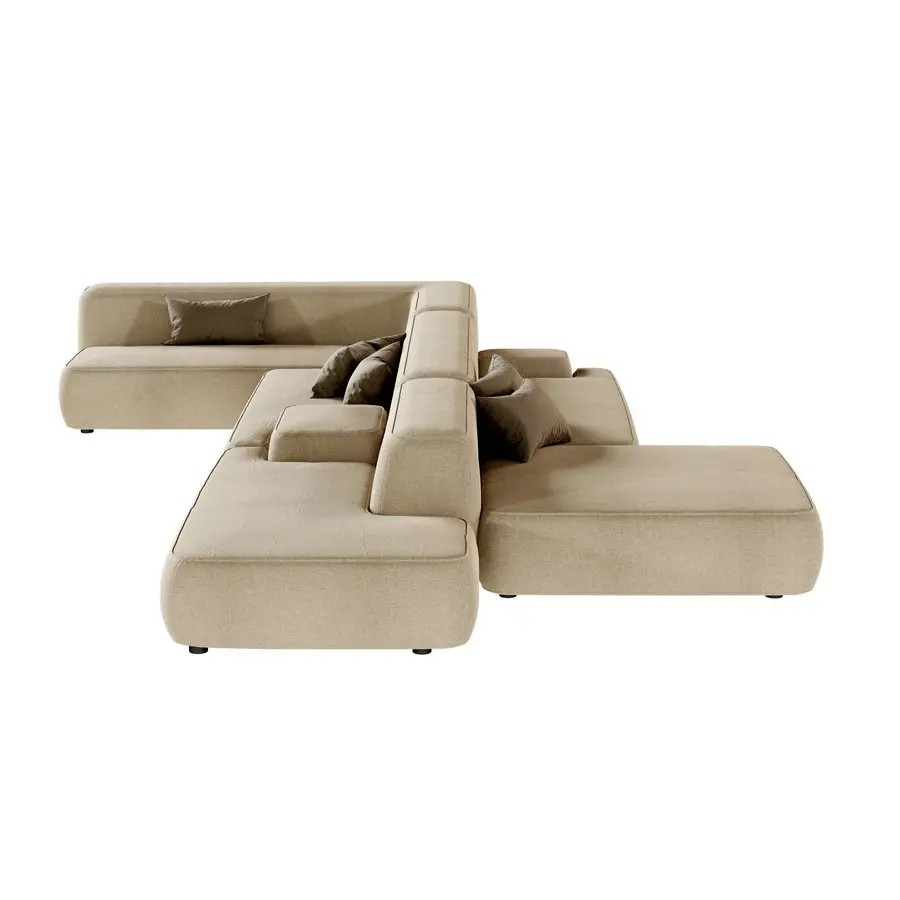 #Luxury Modern Large Velvet Modular Sectional Cloud Lounge Sofa Bed Set Tufted Feature for Hotels Apartments and Living Rooms