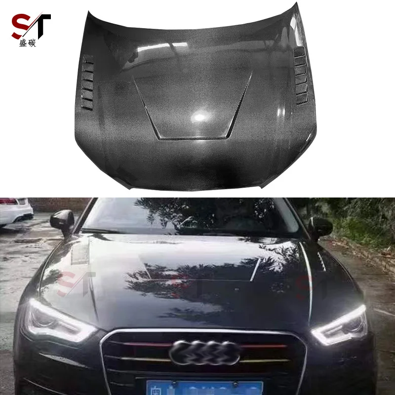 

Подходит для Audi A3 13-19 гг., крышка из углеродного волокна S3, модифицированная головная крышка, капот, передняя крышка автомобиля, окружающая среда