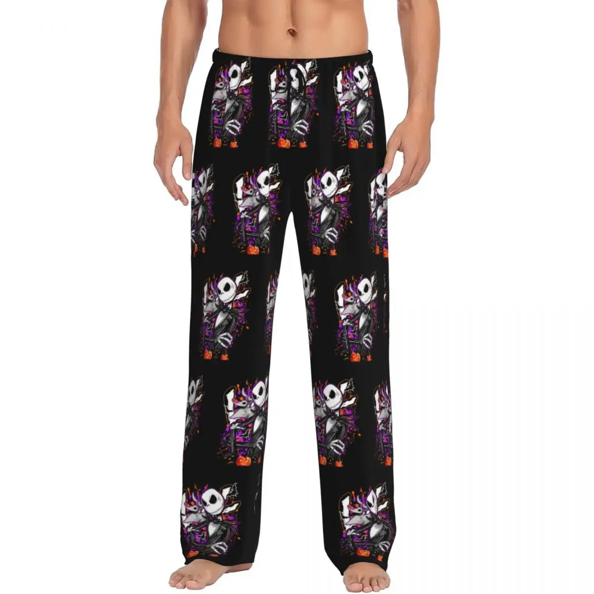 

Custom Men Jack Skellington Pajama Pants Printed Sleep Sleepwear Bottoms with Pockets