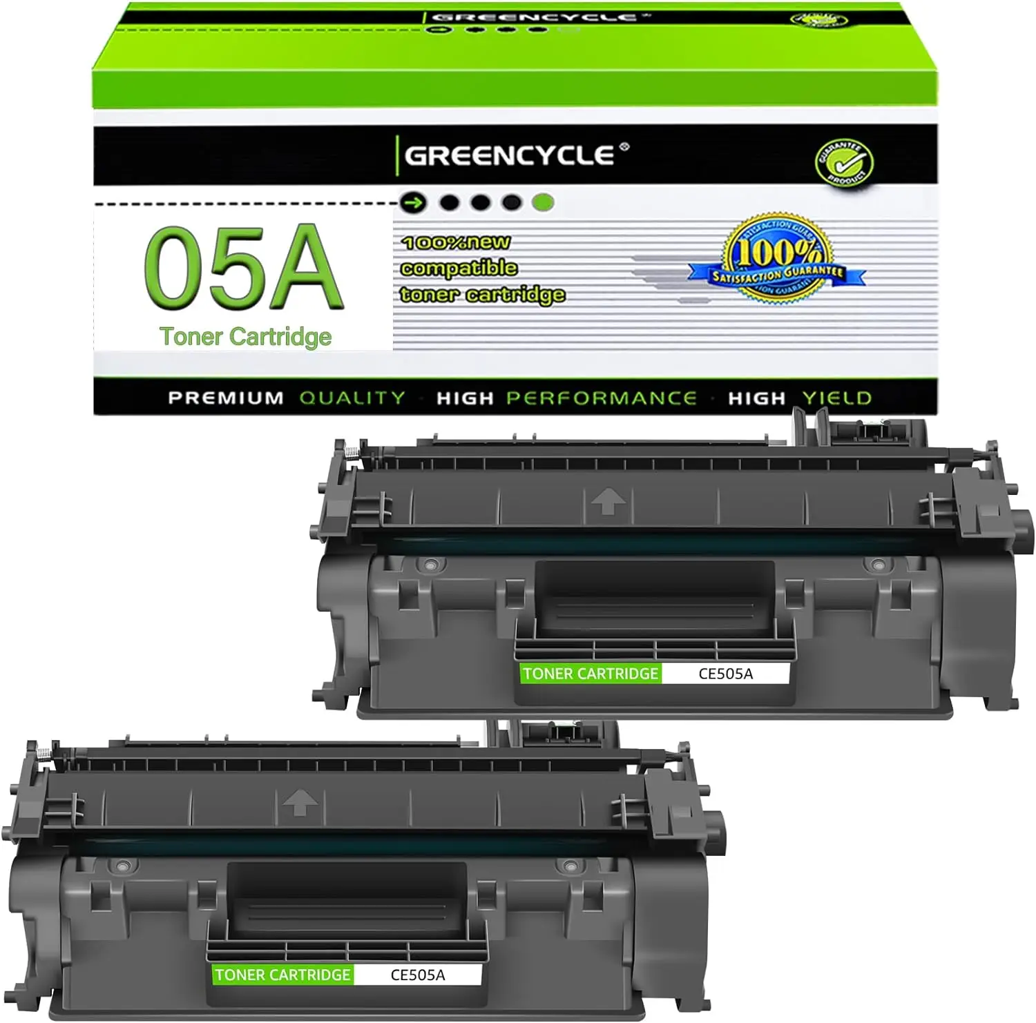 Greencycle Compatible Toner Cartridge Replacement for HP 05A CE505A Work with Laser Jet P2035 P2035N P2055dn P2055x Printer