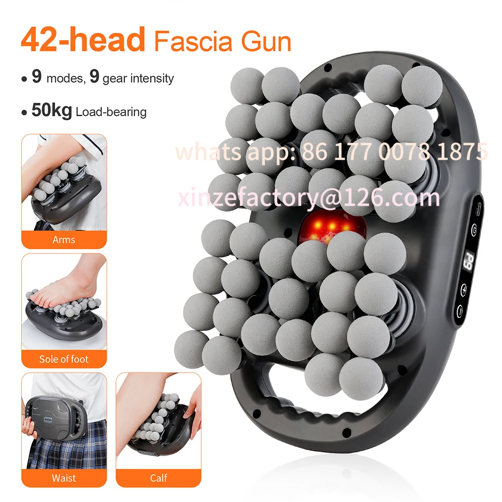 

Customizable 42-Heads Fascia Gun High-Frequency Vibration Body Massage Back and Waist Massager Neck Shoulder Massager
